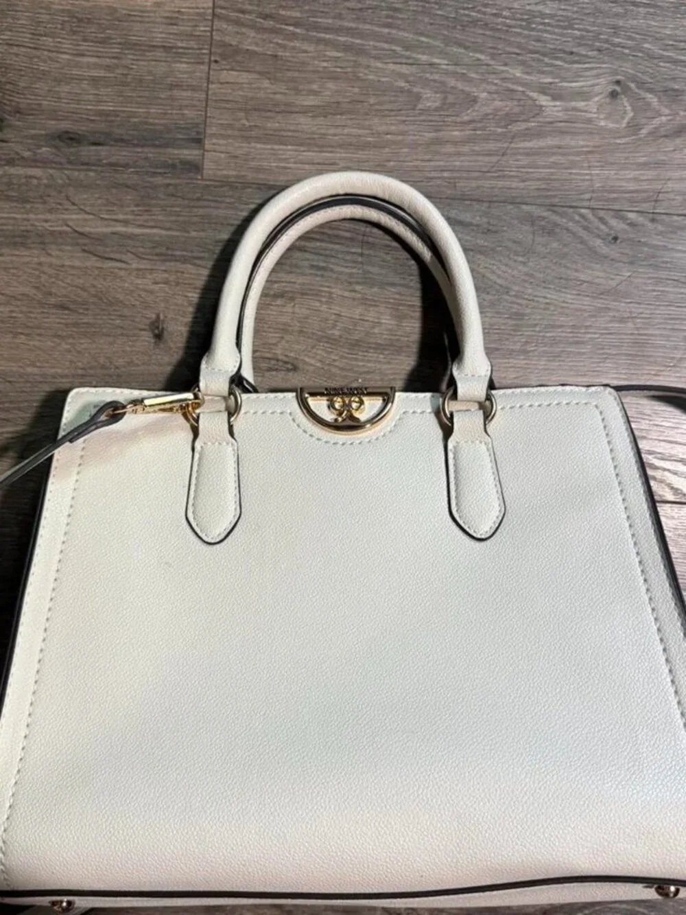 Nine West White Leather Handbag